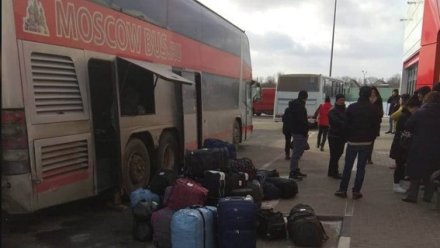 В морозное утро под Воронежем сломался следовавший из Москвы пассажирский автобус