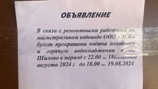 В воронежском Шилово почти на сутки отключат воду