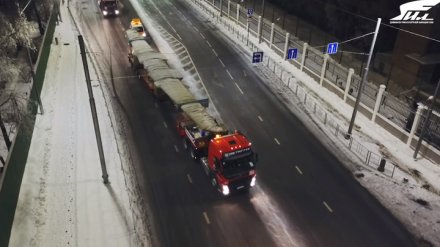 В сети появилось видео перевозки крыла Ил-112В из Воронежа в Жуковский