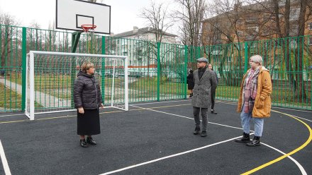 Ремонт спортивных площадок в парках и скверах Воронежа вышел на финальный этап