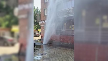 Коммунальщики случайно «запустили» 10-метровый тёплый фонтан в воронежском дворе