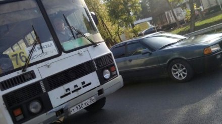В Воронеже водителя маршрутки оштрафовали за езду по тротуару