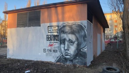 Уличный художник нарисовал в Воронеже граффити в поддержку белгородцев