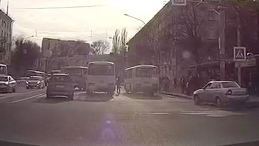 В Воронеже оштрафовали водителя маршрутки, высадившего пассажиров посреди дороги