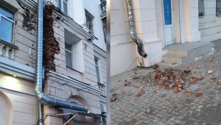 Воронежская Госжилинспекция отреагировала на падение фасада дома на Плехановской