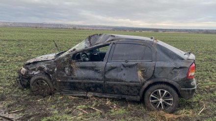 Иномарка опрокинулась на воронежской трассе: есть пострадавший