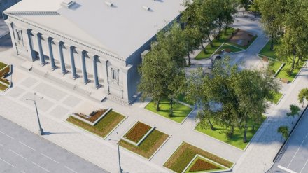 В Воронеже реконструируют сквер у театра оперы и балета