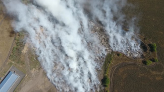 В Воронежской области едкий дым горящей свалки окутал участок трассы М-4 «Дон»