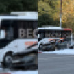 Воронежцы сняли на видео загоревшийся на дороге автомобиль