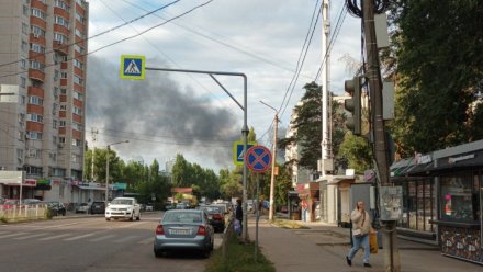 Воронежцы сообщили о пожаре в районе военно-воздушной академии