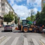В центре Воронежа из-за коммунальной аварии провалился асфальт