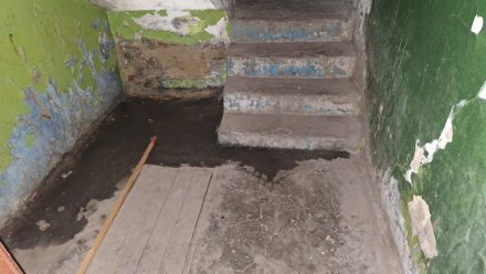 В Воронеже залило водой ожидающую сноса 3-этажку на Машиностроителей
