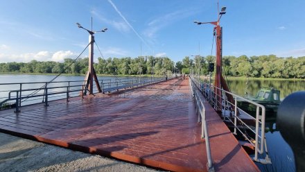 В Воронежской области установили наплавной мост через Дон