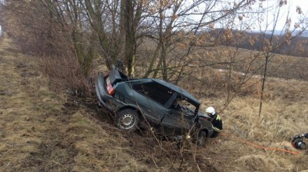 В Воронежской области 30-летний автомобилист погиб в ДТП с перевернувшимся ВАЗом