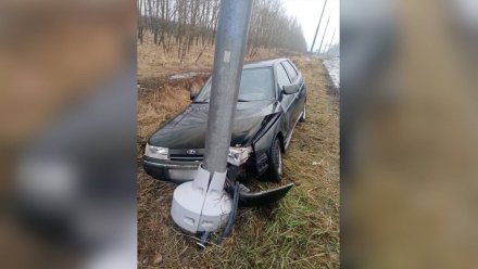 В Воронежской области легковушка врезалась в столб: есть пострадавшая