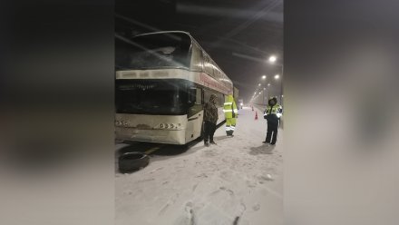 Рейсовый автобус сломался на трассе в Воронежской области в мороз