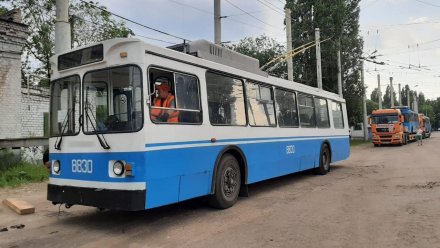 В Воронеже из-за провалившегося асфальта на 3 дня закрыли троллейбусный маршрут