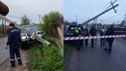 В Воронеже пьяный водитель протаранил столб и оставил без света дачный микрорайон