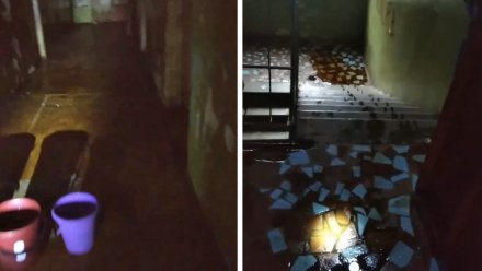 В Воронеже из-за дождя затопило общежитие: появилось видео