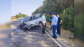 Три человека разбились в аварии с двумя легковушками на воронежской трассе