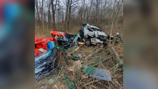 Водитель грузовика погиб в страшной аварии на воронежской трассе