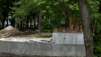 В воронежском парке «Орлёнок» подвели водопровод к будущему фонтану