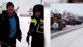 Водитель грузовика слетел в кювет во время чистки снега на воронежской трассе