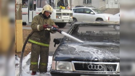 Audi сгорела дотла в Советском районе Воронежа