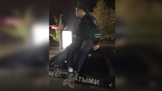 Воронежец в костюме сотрудника ДПС прокатился на крыше машины: появилось видео