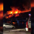 Воронежцы сняли на видео пожар в автосервисе
