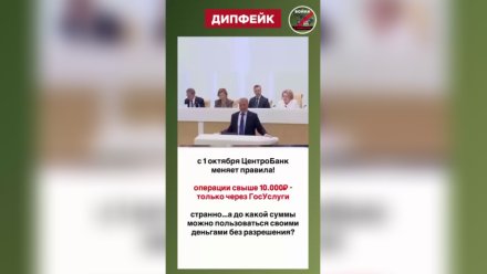 Воронежцев предупредили о фейке про подтверждение финансовых операций через Госуслуги