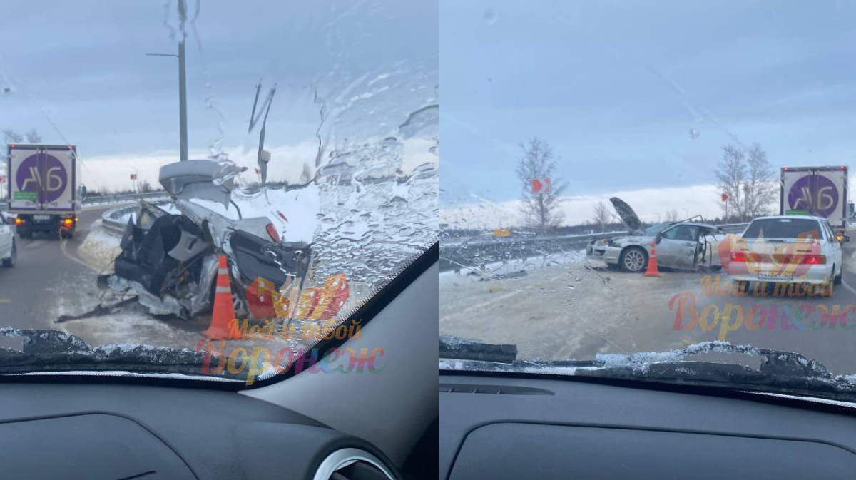 Иномарку разорвало пополам под Воронежем | 05.01.2024 | Воронеж - БезФормата