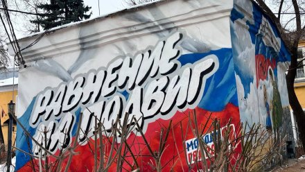 В Воронеже по инициативе «Единой России» и «Молодой Гвардии» открыли мурал, посвященный бойцам СВО 