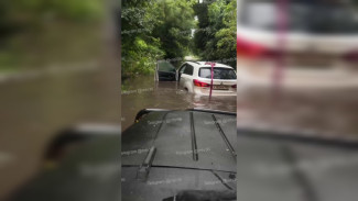 Власти Воронежа объяснили, почему машины ушли под воду в Новом переулке