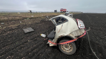 «Калину» разорвало на две части на воронежской трассе