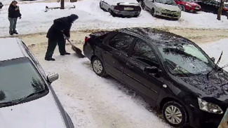 Воронежцы сняли на видео постановочную уборку двора от снега