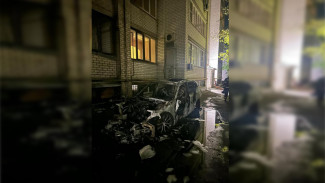 В центре Воронежа сгорела машина жены крупного бизнесмена