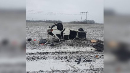 Три человека пострадали в перевернувшейся машине в Воронежской области