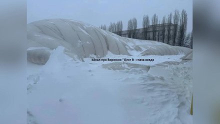 Сложившийся в снегопад спортивный манеж в Воронеже возобновил работу