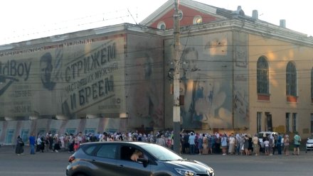 Сотни воронежцев выстроились перед ДК Кирова в очередь к иконе
