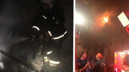 Спасатели опубликовали видео с последствиями крупного пожара в общежитии
