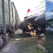 Грузовик столкнулся с поездом в Воронежской области