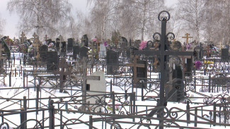 На Левобережном кладбище Воронежа затопило могилы