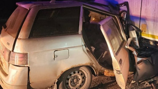 Водитель ВАЗа погиб, врезавшись в припаркованный грузовик на воронежской трассе