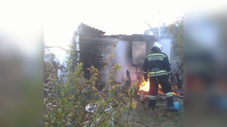 Дом сгорел дотла в воронежском селе