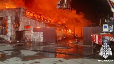 В Воронеже сгорел склад на месте бывшего экскаваторного завода