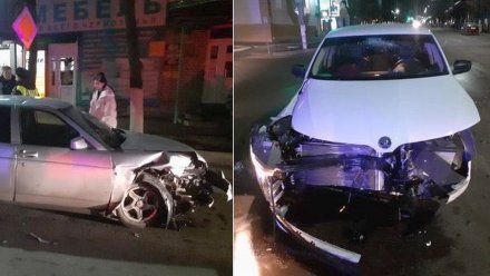 Водитель Škoda подрезал «Ладу» в Воронежской области: пострадали 2 человека