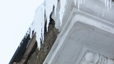 Воронежцев попросили держаться подальше от городских крыш из-за сосулек