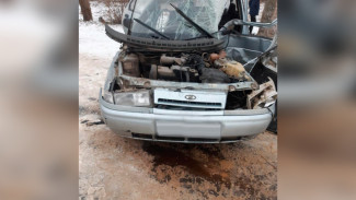 В Воронежской области Lada врезалась в дерево: госпитализировали двух парней