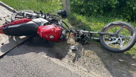 В Воронежской области мотоциклист врезался в столб и умер до приезда врачей